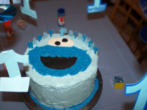 Cookie Monster Birthday Cake