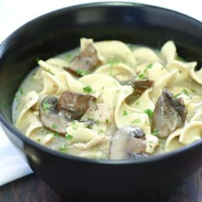 Chicken Noodle Soup with Mushrooms