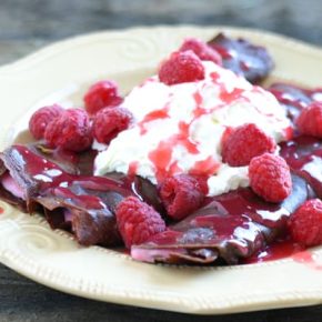 Chocolate Crepes with Raspberries  1