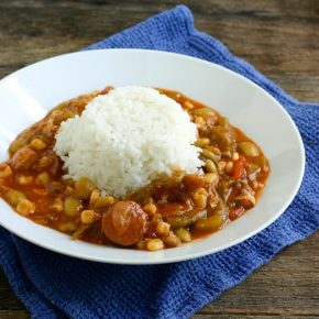 Chicken and Andouille Sausage Gumbo with Vegetables