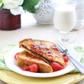 Nutella Stuffed French Toast with Maple Strawberry Syrup