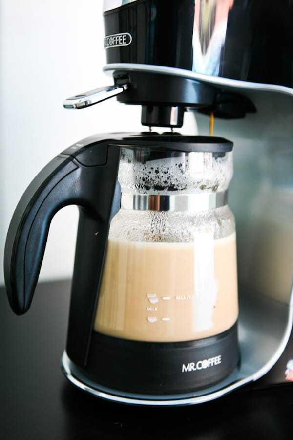 machine dispensing coffee