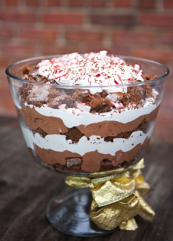 Chocolate Peppermint Trifle for Christmas