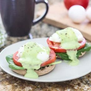 Eggs Benedict with Spinach, Tomato and Avocado Hollandaise 3