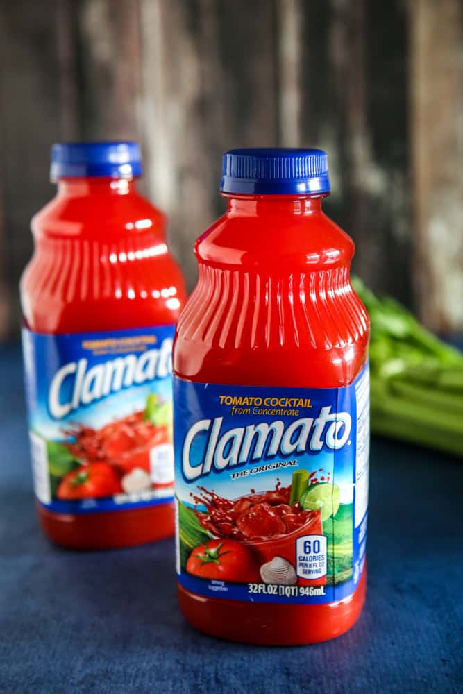 2 containers of clamato juice