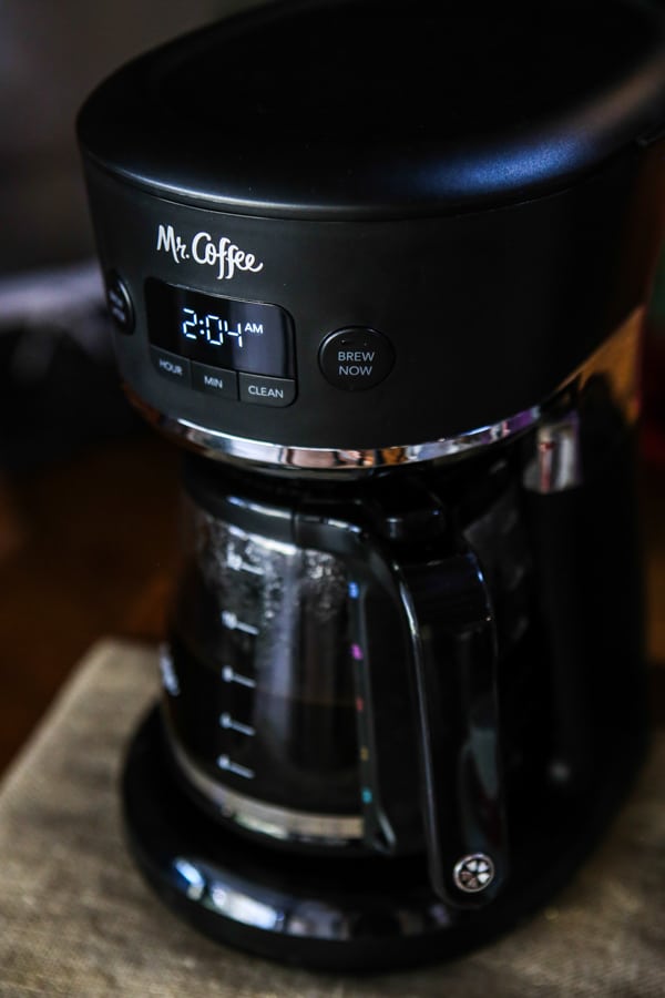close up of mr coffee maker